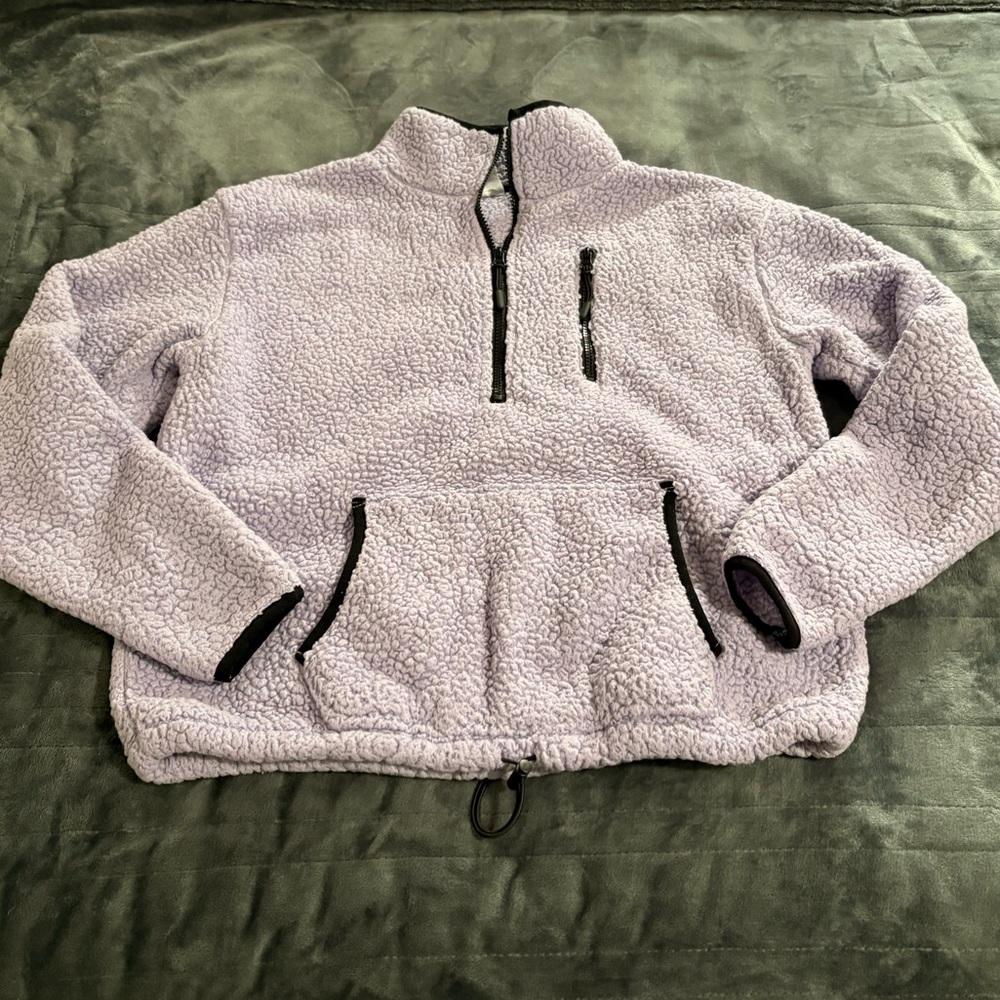 No Boundaries Lavender Sherpa Hoodie